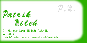 patrik mileh business card